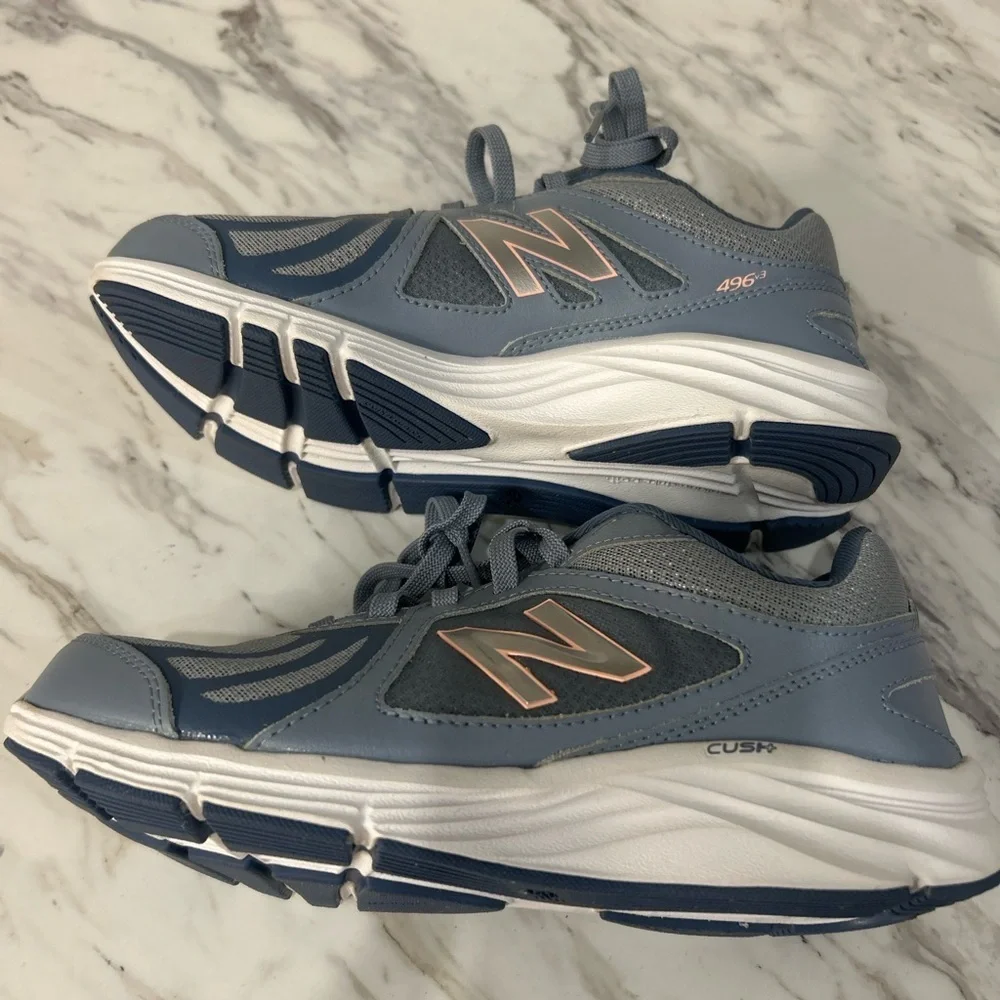 New Balance Kids Blue and Pink Sneakers